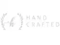 Hand Crafted logo with decorative wreath symbol