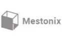 Mestonix logo with 3D cube icon